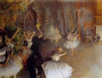 Degas, Edgar - The Rehearsal Of The Ballet Onstage